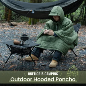 Tactical Poncho Camping Blanket Wearable Sleeping Bag