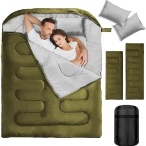 Double Camping Sleeping Bag Ultralight Waterproof