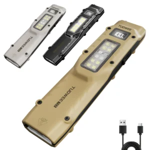 Rechargeable Slim EDC Flashlight, High CRI Tactical Light